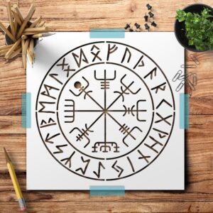 Viking Stencil – Reusable Norse Warrior & Symbol Template – Perfect for DIY Painting, Scrapbooking, Crafts & Home Decor
