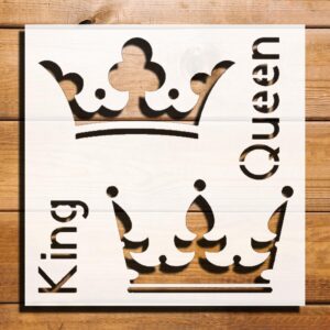 Crowns Stencil for Painting – Plastic Reusable 5.5" L x 5.5" W