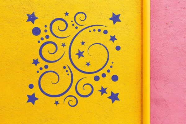 Stars and Swirls Logo Stencil Arts and Crafts Material Scrapbooking for Airbrush Painting Drawing and More Reusable Stencil STENCILAIR - Image 3