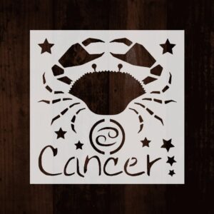 Discover Your Crafty Constellation! Zodiac Sign Cancer Stencil - for Astrology-Inspired DIY Projects