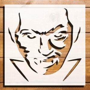 Famous Vampire Stencil for Painting on Walls, Wood, and Canvas - Reusable Plastic Template for DIY Crafts and Decor - 5.5x5.5 inch