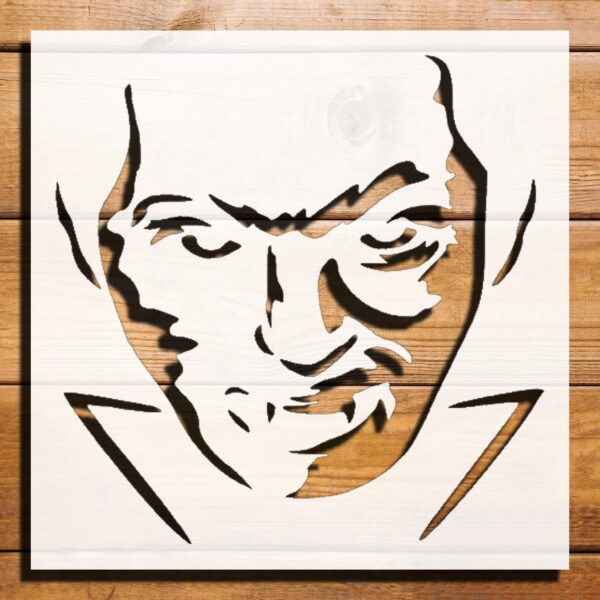Famous Vampire Stencil for Painting on Walls, Wood, and Canvas - Reusable Plastic Template for DIY Crafts and Decor - 5.5x5.5 inch