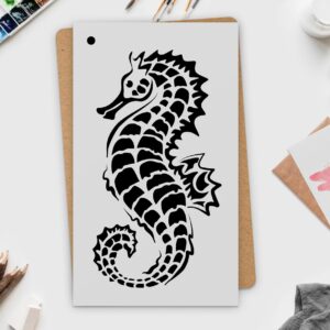 Seahorse Stencil Template for Walls and Crafts - Reusable Stencils for Painting
