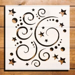 Star Pattern Stencil for Painting – Plastic Reusable 5.5" L x 5.5" W
