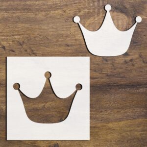 Crown Stencil – Reusable Royal Template for Kids Crafts, Painting, Birthday Decorations, Scrapbooking & DIY Projects