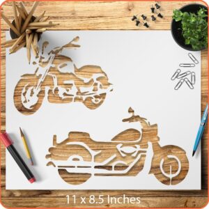 Motorcycle Bike Stencil Template – Reusable for Painting on Walls, Wood, and Crafts