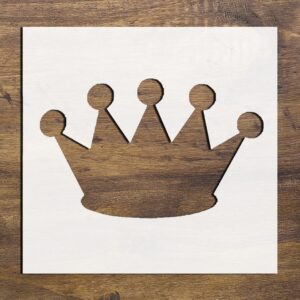 Crown Stencil for Painting, Plastic Reusable – Ideal for DIY Crafts, Art Projects, and Home Decor
