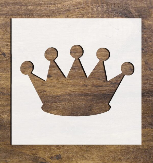 Crown Stencil for Painting, Plastic Reusable – Ideal for DIY Crafts, Art Projects, and Home Decor