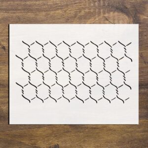 Chicken Wire Chain Link Fence Reusable Stencil – Arts & Crafts Material Scrapbooking Stencil, Graffiti Template for Decorative DIY Crafts