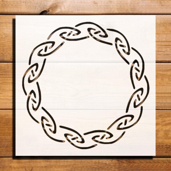 Celtic Ring Pattern Stencil for Painting on Walls, Wood, and Canvas - Reusable Plastic Template for DIY Crafts, Art Supplies, and Scrapbooking - 5.5"x5.5"