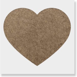 Heart Stencil Template for Walls and Crafts - Reusable Stencils for Painting on Any Surface - Laser-Cut 12 mil Food-Safe Mylar Plastic - DIY Symbols Stencils