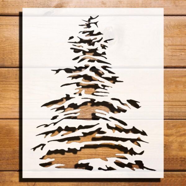 Christmas Tree Stencil for Painting, Plastic Reusable 12" L x 8" W – Ideal for Holiday Crafts, Seasonal Art Projects, and Home Decor