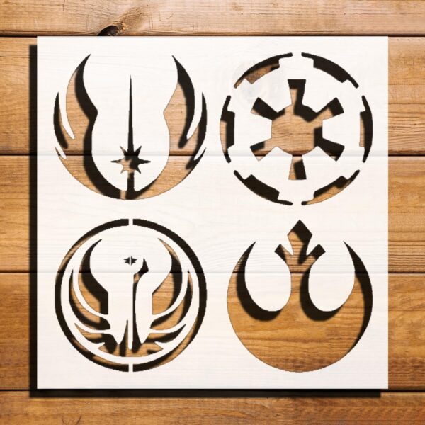 Stars Cosmos Signs Stencil for Painting– Plastic Reusable 5.5x5.5 inch