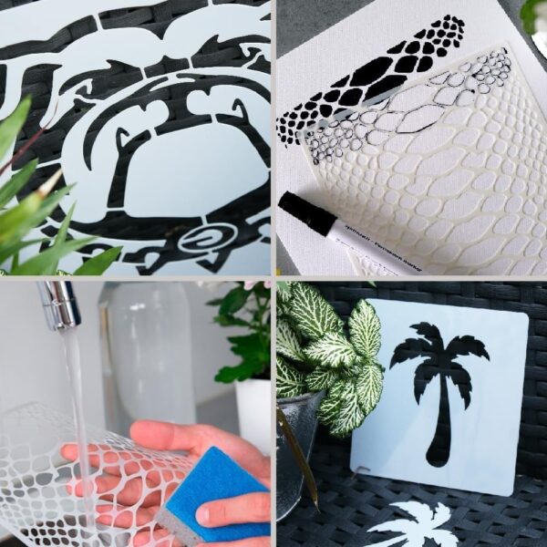 Peace Sign Stencil #1 – Reusable 10mil Thick Plastic Sheet () for DIY Crafts, Painting, Wall Art, and Drawing Projects - Image 7