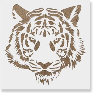 DIY Tiger Head Crafts and Decor with Reusable Tiger Head Stencil for Painting Durable Mylar Material DIY Crafts, Decor LIONX
