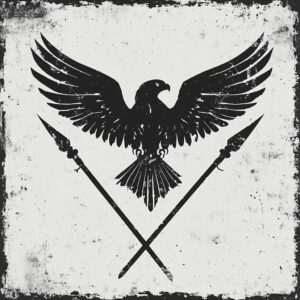 Roman Eagle Silhouette Reusable Stencil – Plastic Template for Painting on Walls, Wood, Fabric, and DIY Crafts