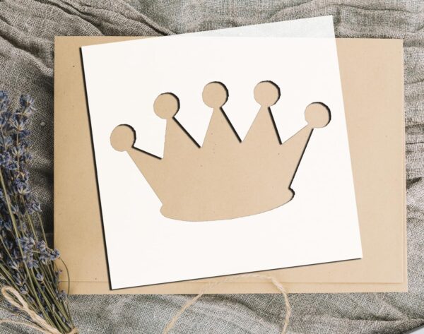 Crown Stencil for Painting, Plastic Reusable – Ideal for DIY Crafts, Art Projects, and Home Decor - Image 3