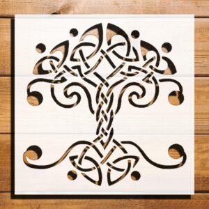 Celtic Pattern Stencil for Painting, Plastic Reusable 5.5"x5.5" – Perfect for DIY Art Projects, Crafts, and Home Decor