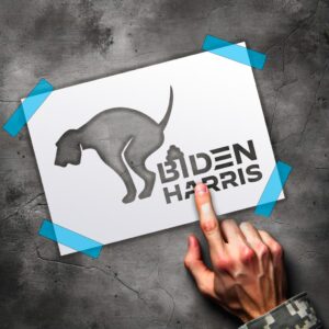 Funny Stencil for Painting – Biden Harris Decal - Political Campaign Support, Election Humor, Democratic Leadership