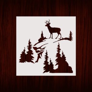 Wildlife Stencil - Majestic Deer Design - for Nature-Themed Crafts, Walls, Furniture, and DIY Home Decor