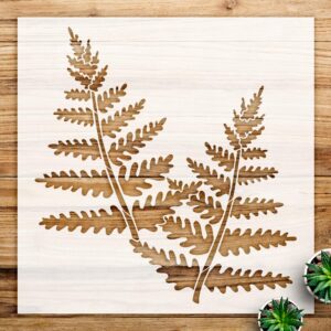 Fern Leaves Stencil Pattern for Walls and Crafts, Reusable Mylar Template, Ideal for Home Decor and DIY Projects - Size A1 ()