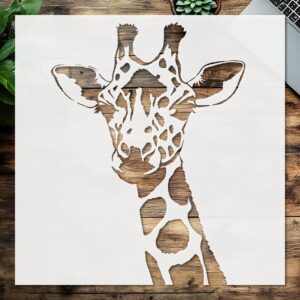 Giraffe Head Silhouette Stencil, , Reusable, Ideal for Painting and Craft Projects