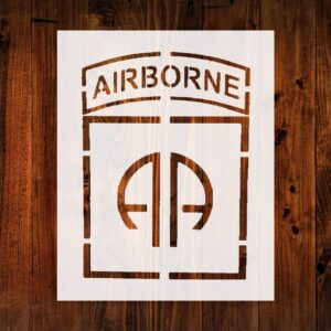US 82nd Airborne Division Stencil, Reusable & Sturdy, , Custom Military Theme Art & Craft Template