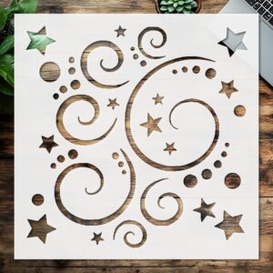 Stencil Star Pattern, Plastic Reusable, Reusable Plastic, L x W, for DIY Crafts and Home Decor