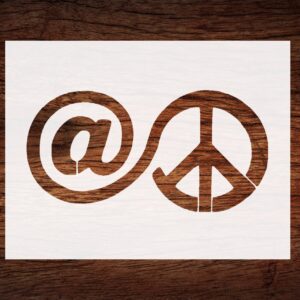 Reusable at Peace Sign Stencil - Custom Design for Serene Crafts and Decor