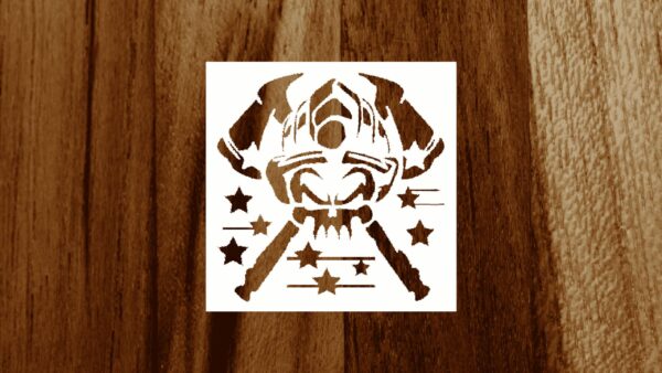 Firefighter Skull & Stars Stencil - Honor The Bravery with a -inch Stencil for DIY Projects