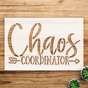 Chaos Coordinator Stencil Pattern for Classroom Decor, Reusable Mylar Template, Ideal for Painting Wood Signs and DIY Projects for Teachers - Size A1 ()