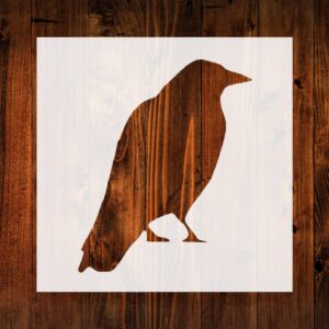Raven 2 Style Design Stencil, 4-Inch, Reusable Mylar Cutout for Art, Crafts & DIY Projects