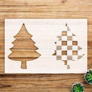 Buffalo Plaid Stencil Pattern for Holiday Crafts and Home Decor, Reusable Mylar Template for Walls, Wood, and Furniture Painting Projects - Size A1 ()