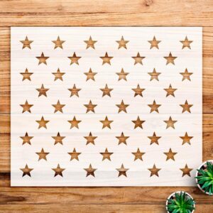 American Flag Star Stencil for Crafts and Decor, Reusable Template for Wood, Walls, and DIY Projects, Ideal for Patriotic Arts and Home Decoration - Size A3 ()