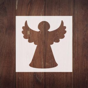 Christmas Angel Stencil for Painting, 4-Inch, Reusable Plastic, Holiday Crafting and Home Decor, DIY Greeting Cards