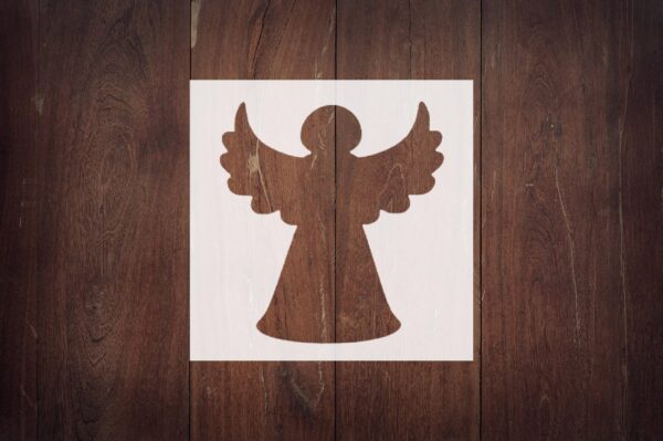 Christmas Angel Stencil for Painting, 4-Inch, Reusable Plastic, Holiday Crafting and Home Decor, DIY Greeting Cards