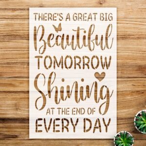 Positive Inspirational Quotes Stencil for Walls and Crafts, Great - Size A4 ()