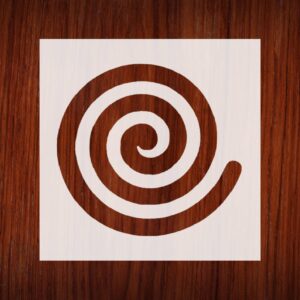 Generic Swirl Stencil, Reusable, Precision-Cut Mylar, 4-Inch, Ideal for Artistic Decor and Craft Projects, White