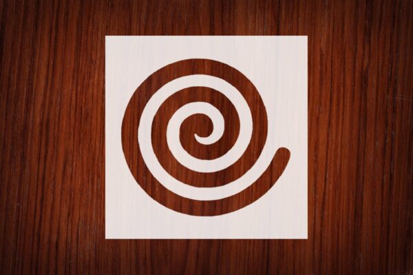 Generic Swirl Stencil, Reusable, Precision-Cut Mylar, 4-Inch, Ideal for Artistic Decor and Craft Projects, White
