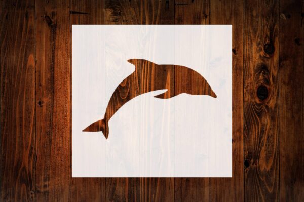 Dolphin Style Design Stencil, 4-Inch, Reusable Mylar Cutout for Art, Crafts & DIY Projects