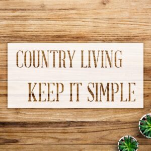 Rustic Motivational Stencil Set for Home Decor, Keep it Simple Design, Perfect for Walls, Wood, and DIY Projects, Pack of Reusable templates - Size A1 ()