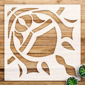 Floral Ornament Tile Stencil Pattern for Kitchen Wall backsplash, Reusable Mylar Template, Ideal for DIY Home Decor and Craft Projects - Size A3 ()