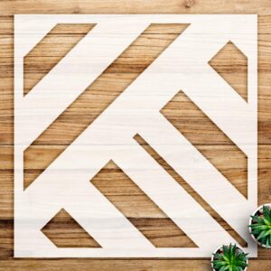 Geometric Stripe Diamond Tile Stencil for Kitchen backsplash, Reusable Mylar Template, Ideal for Walls and Home Decor Projects - Size A3 ()