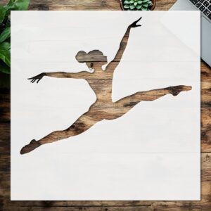 Reusable Stencil, Gymnast Woman Illustration, , Perfect for Painting and Craft Projects