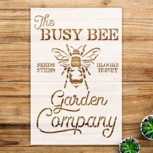 Garden Stencil Pattern for Home Decor and Crafts, Reusable Mylar Template, Ideal for Spring Farmhouse Kitchen and Floral Projects - Size A4 ()