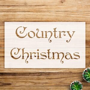 Christmas Word Art Stencil for Walls and Crafts, Reusable Mylar Template, Elegant Design for Holiday Decor and Painting Projects - Size A4 ()
