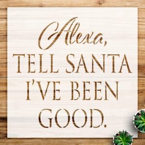 Santa Stencil Pattern for Holiday Crafts and Home Decor, Reusable Mylar Template for Walls, Wood, and Seasonal Projects - Size ()