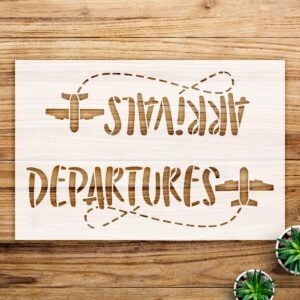 Airplane Stencil Pattern for Crafts and DIY Projects, Perfect for Welcome doormats and Outdoor Decor, Reusable Mylar Template for Creative Painting Fun - Size A1 ()