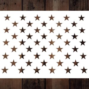 50 Star Stencil Template for Making Wood American Flags and Wall Stencils Reusable Mylar Plastic