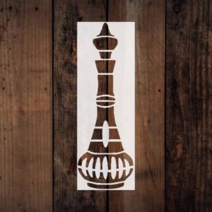 Generic Jeannie Bottle Stencil, Reusable Plastic Template, 3x8 Inch, Durable for Fantasy Crafts and Home Decor, White